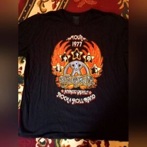 🤠Aerosmith 1977 Tour Concert T Shirt Men's Size XXXL From 2023 Rag Doll Merch